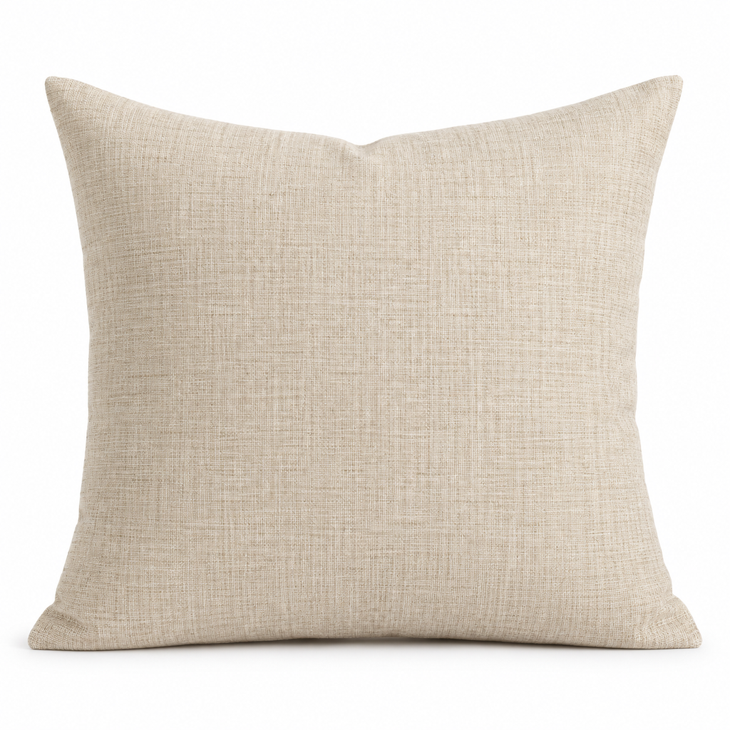 Oatmeal Linen Look Cushion Cover 18 x 18 Inch