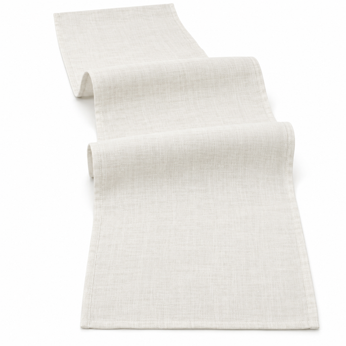 Ivory Linen Look Table Runner 14 x 72 Inch