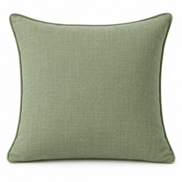 Sage Green Piped Cushion Cover 18 x 18 Inch