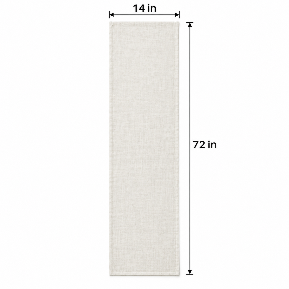 Ivory Linen Look Table Runner 14 x 72 Inch